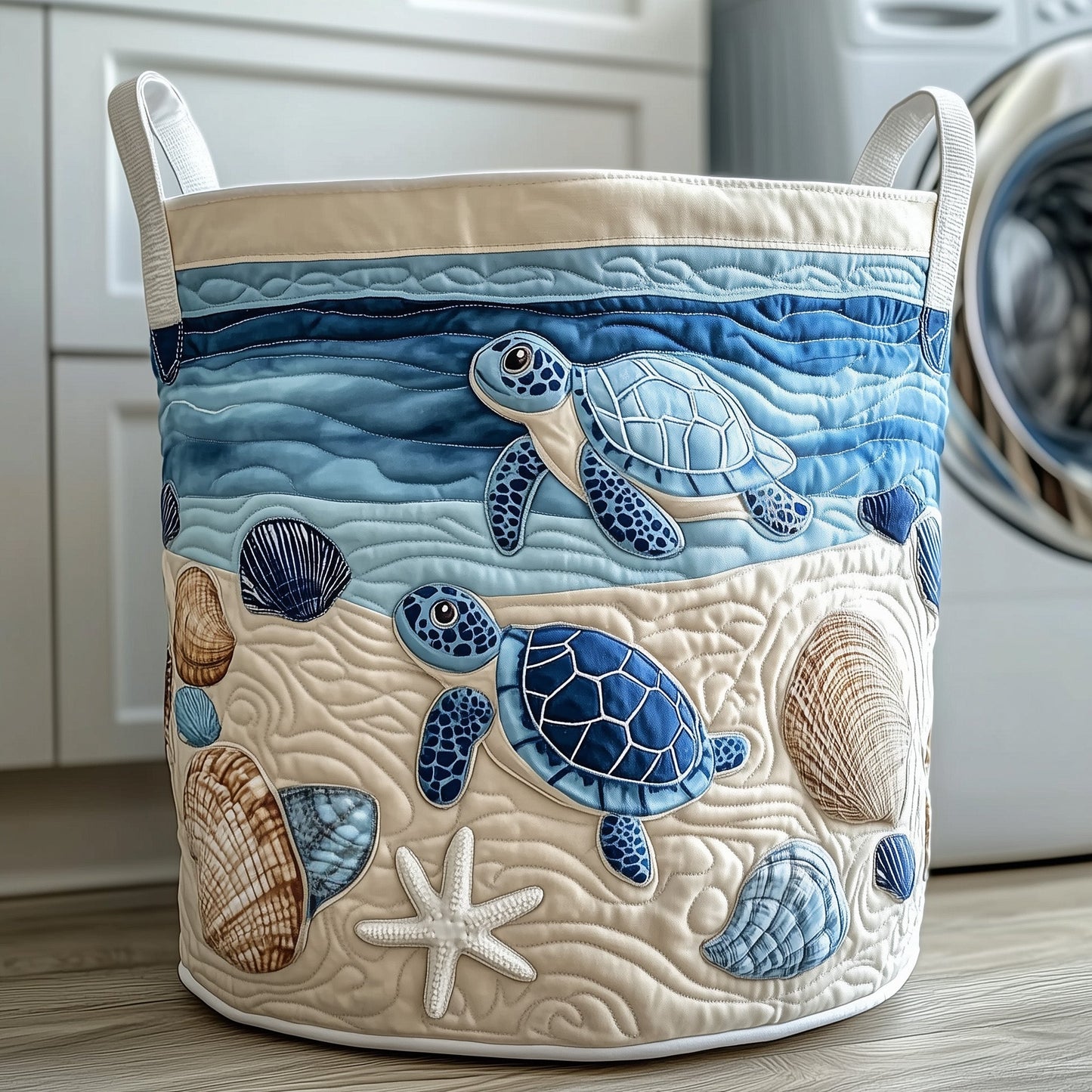 Ocean Turtle Laundry Quilted Tote