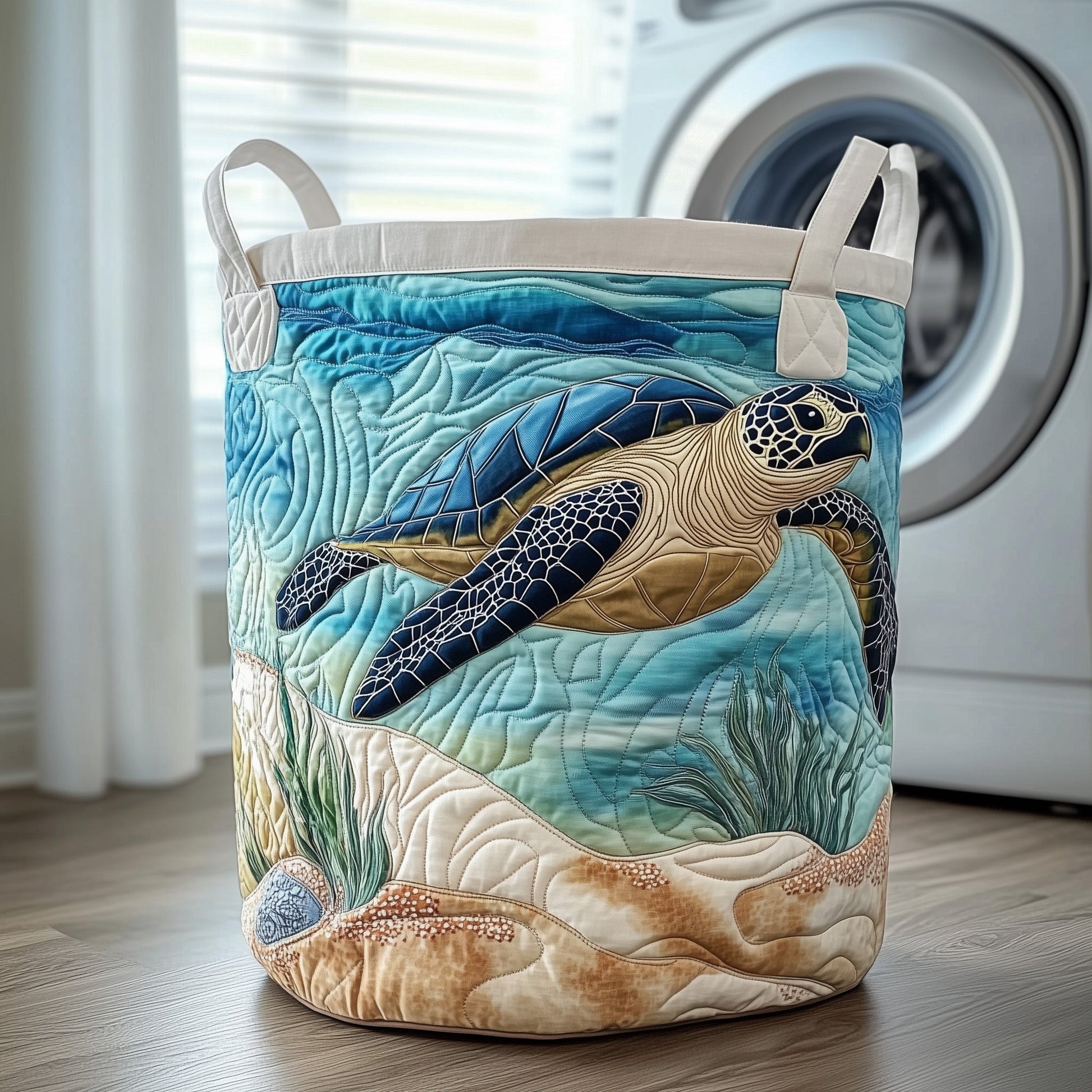 Ocean Turtle Laundry Tote Bag