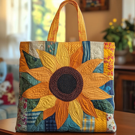 The Sunflower Quilted Tote Bag