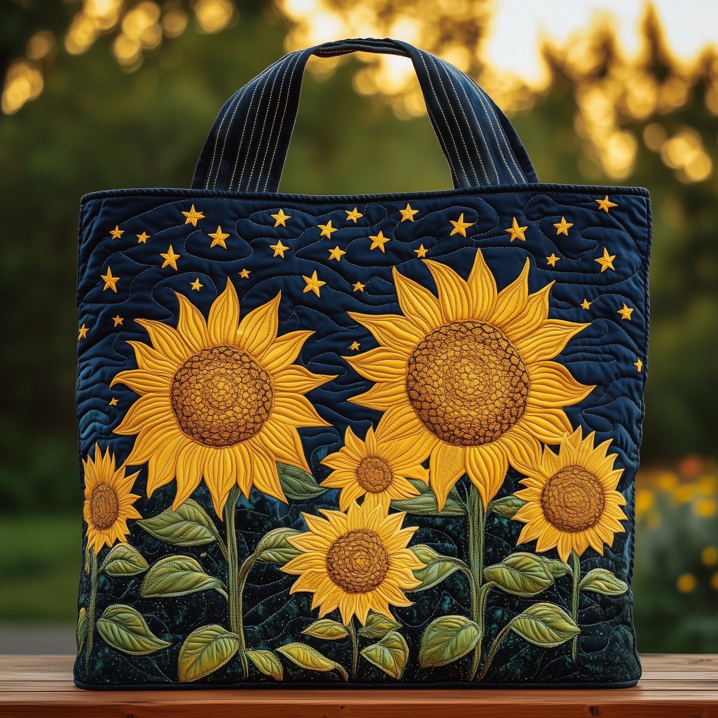 Everyday Sunflowers Stars Tote Bag