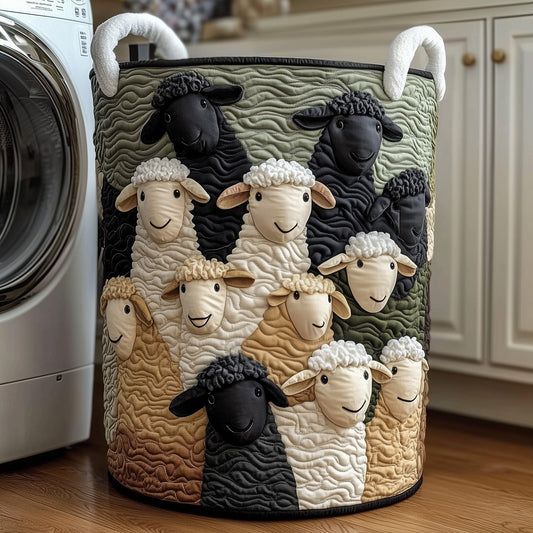 The Sheep Quilted Laundry Basket Tote M227