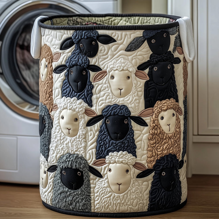 The Sheep Quilted Laundry Basket Tote M230