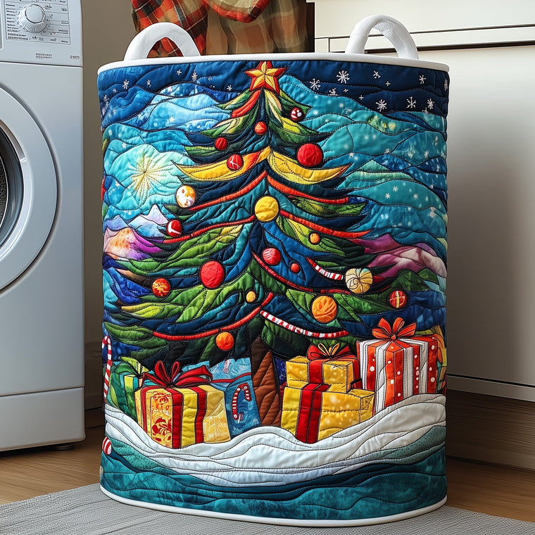 Christmas Laundry Basket Tote Bag