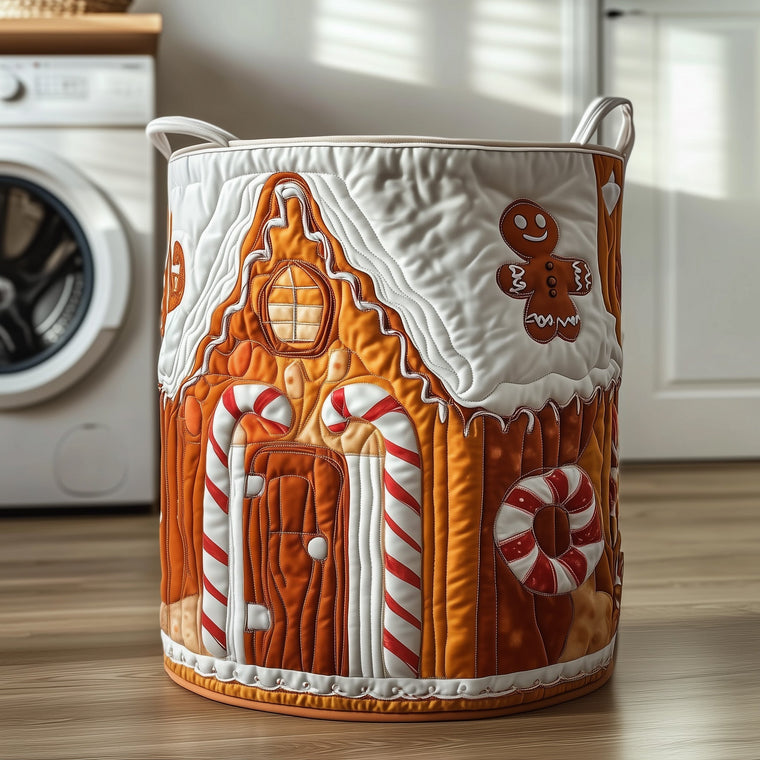 Christmas House Laundry Quilted Tote