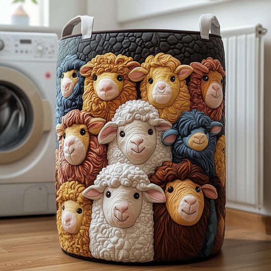 The Sheep Quilted Laundry Basket Tote M240