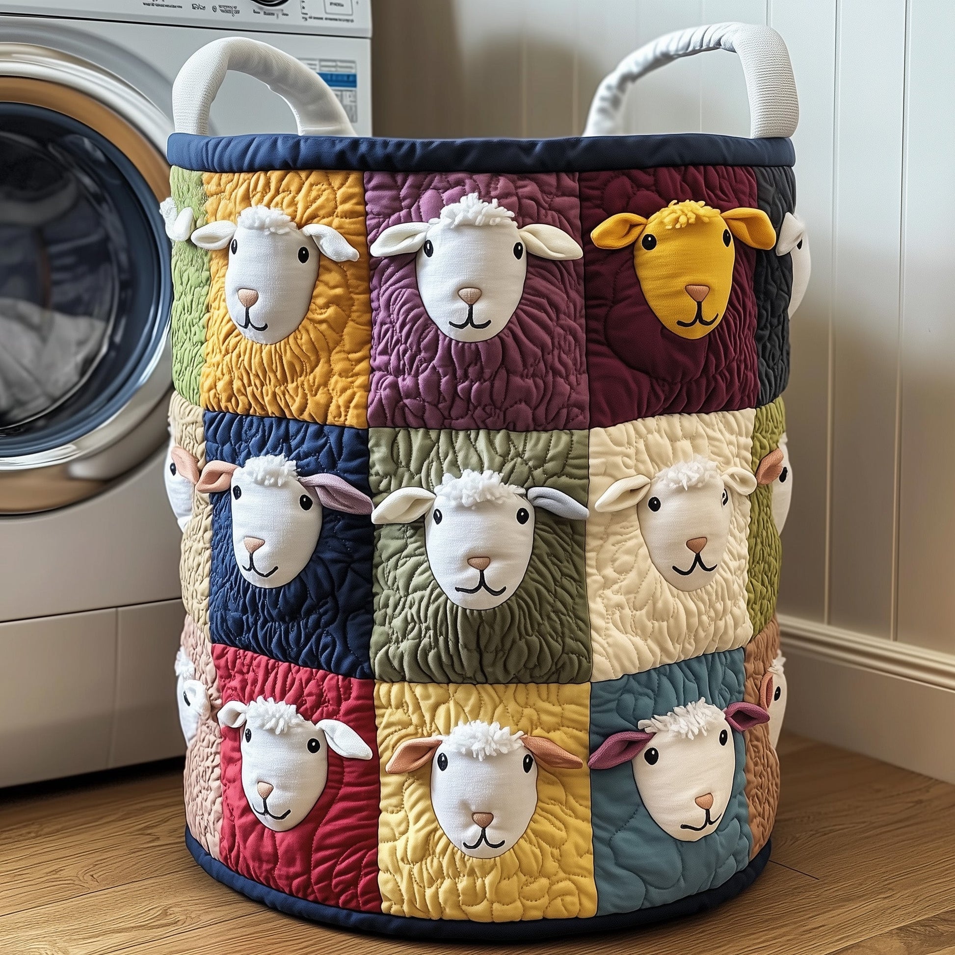 Colorful Sheep Laundry Tote Bag