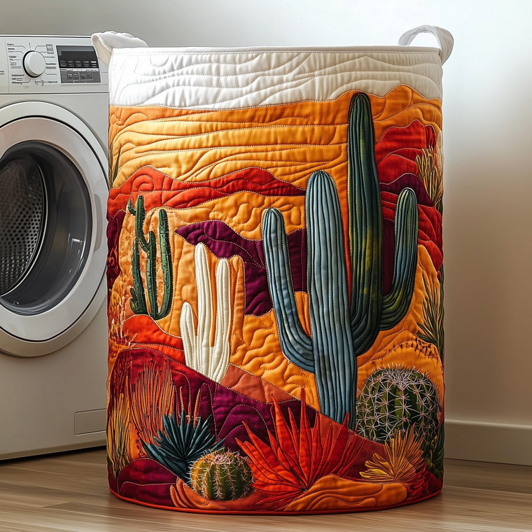 Sunset Cactus Laundry Tote Bag