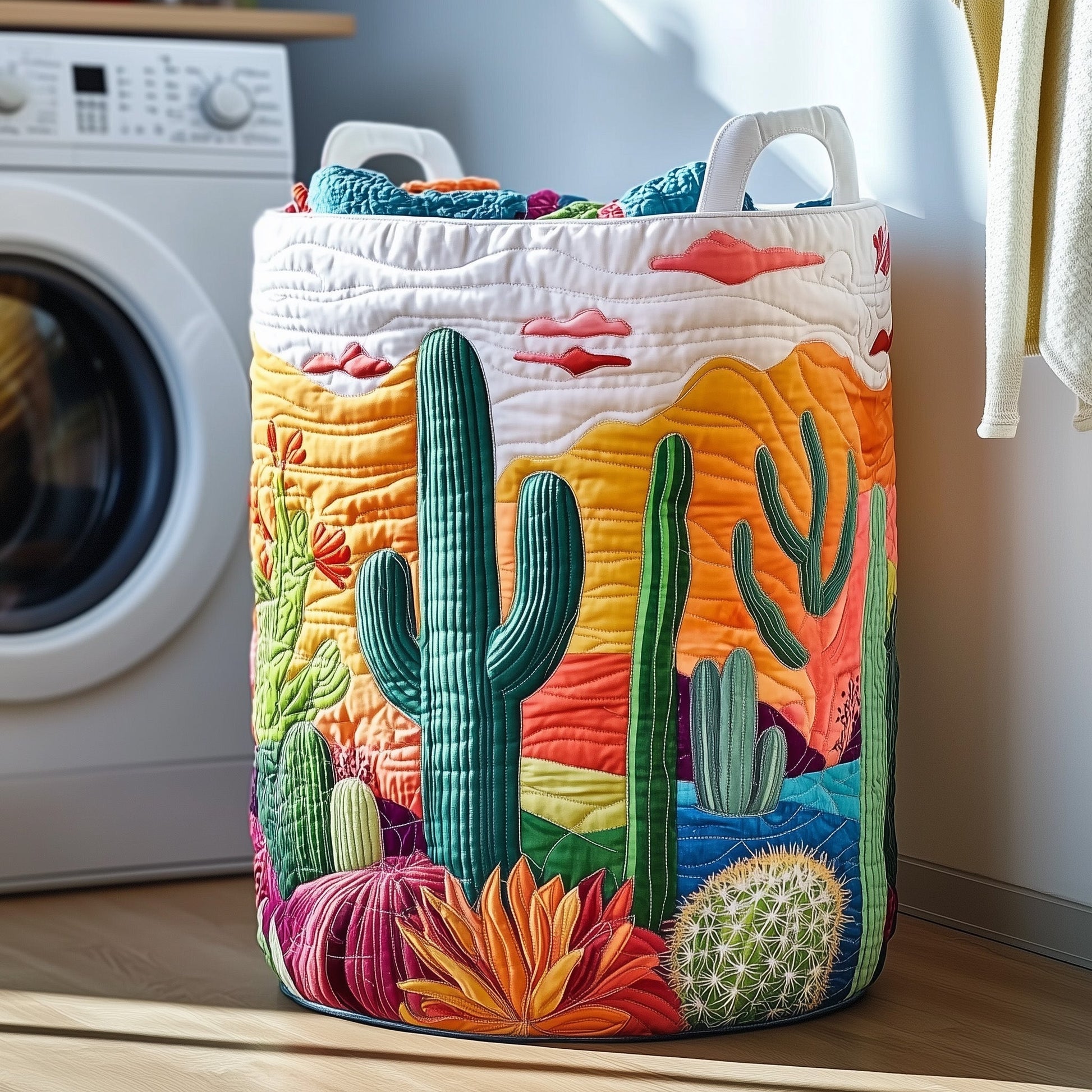 Cactus Desert Laundry Quilted Tote