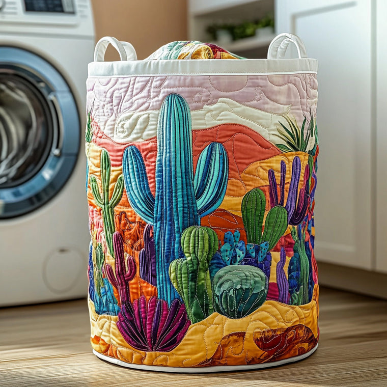 The Cactus Quilted Laundry Basket Tote