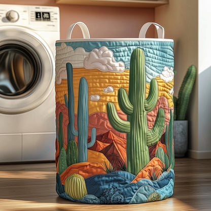 The Cactus Desert Quilted Laundry Basket Tote M274