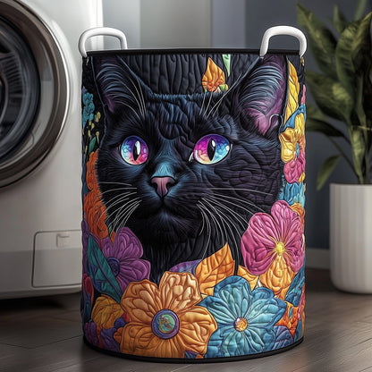 Floral Black Laundry Quilted Tote