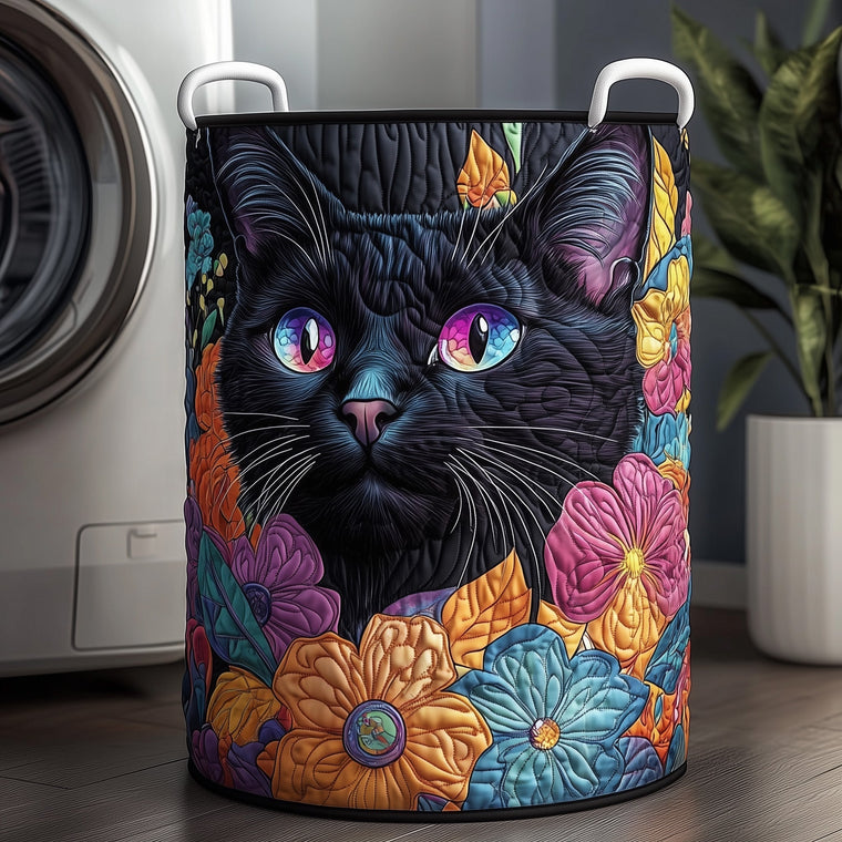 Floral Black Laundry Quilted Tote
