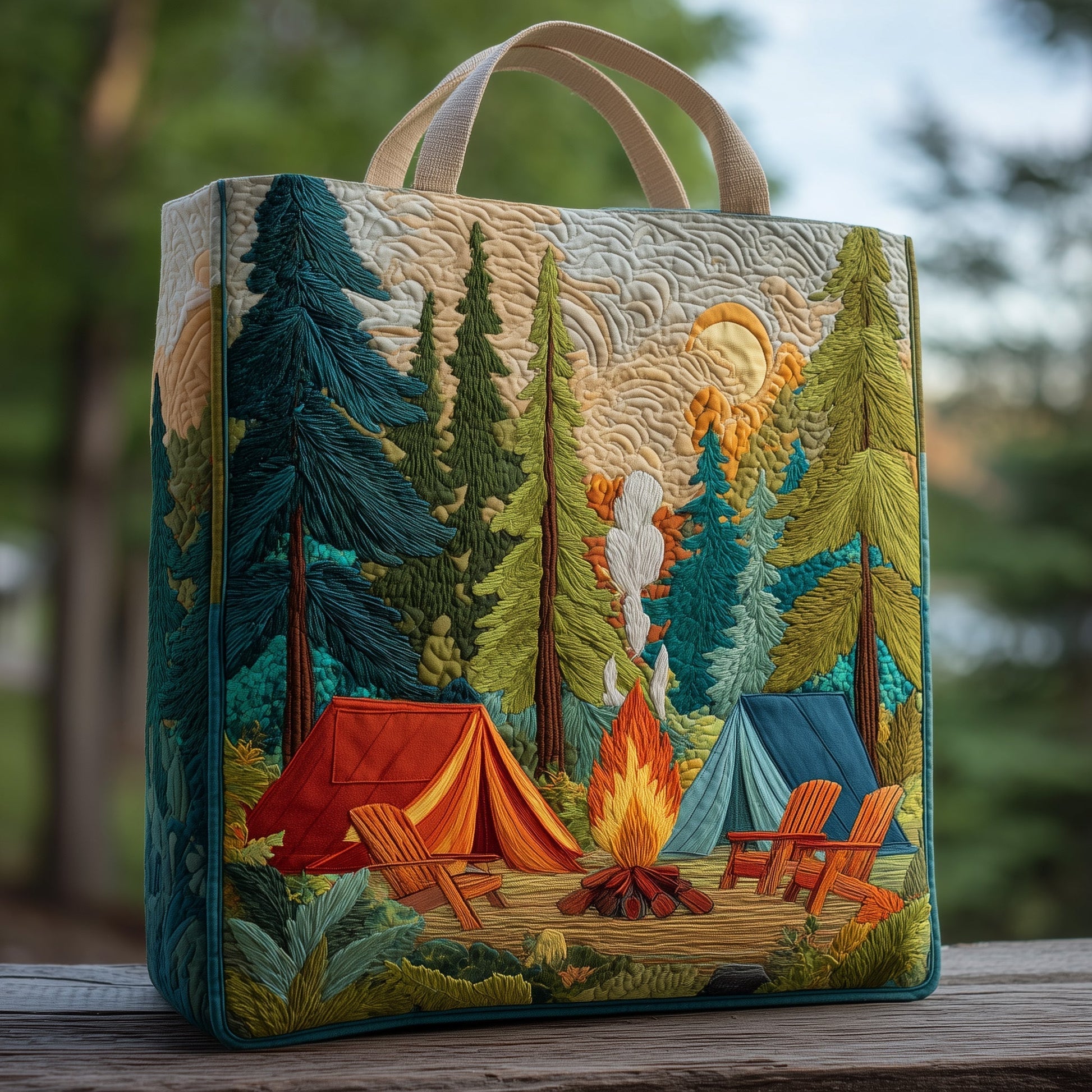 The Cozy Campfire Quilted Tote