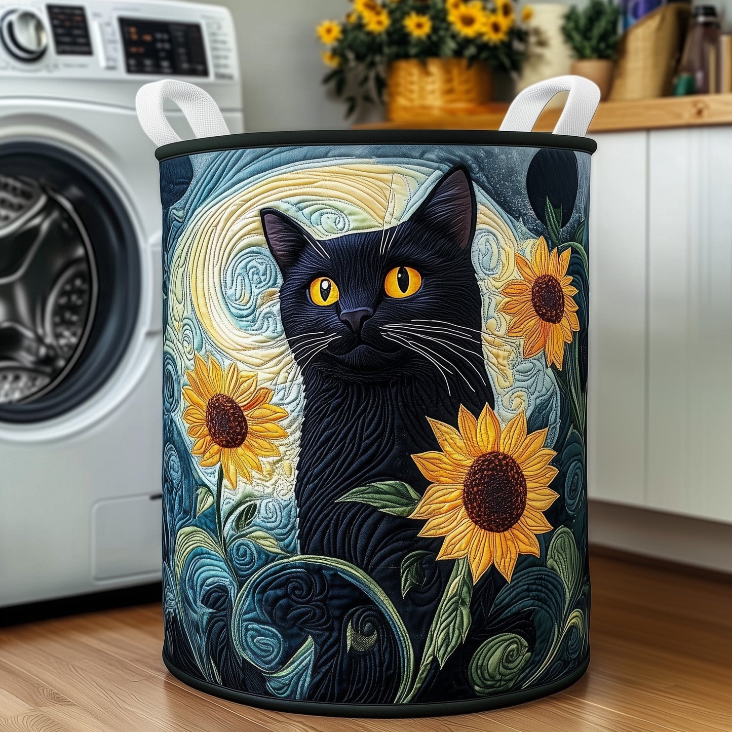 Sunflower Laundry Basket Tote Bag