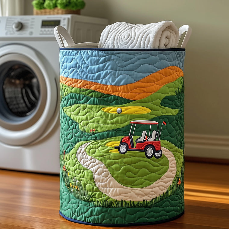 Golf Laundry Basket Quilted Tote