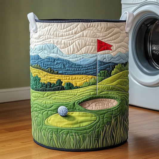 The Golf Quilted Laundry Basket Tote M318