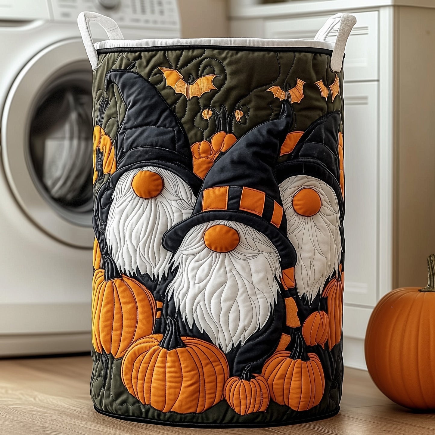 Halloween Gnome Laundry Tote Bag