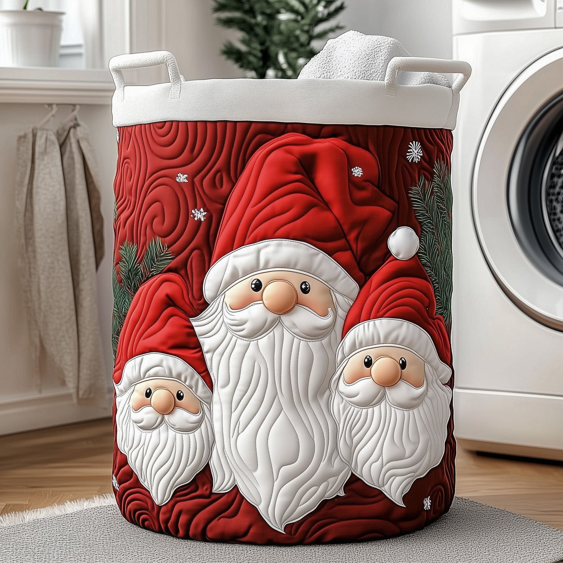 Christmas Gnome Laundry Tote Bag