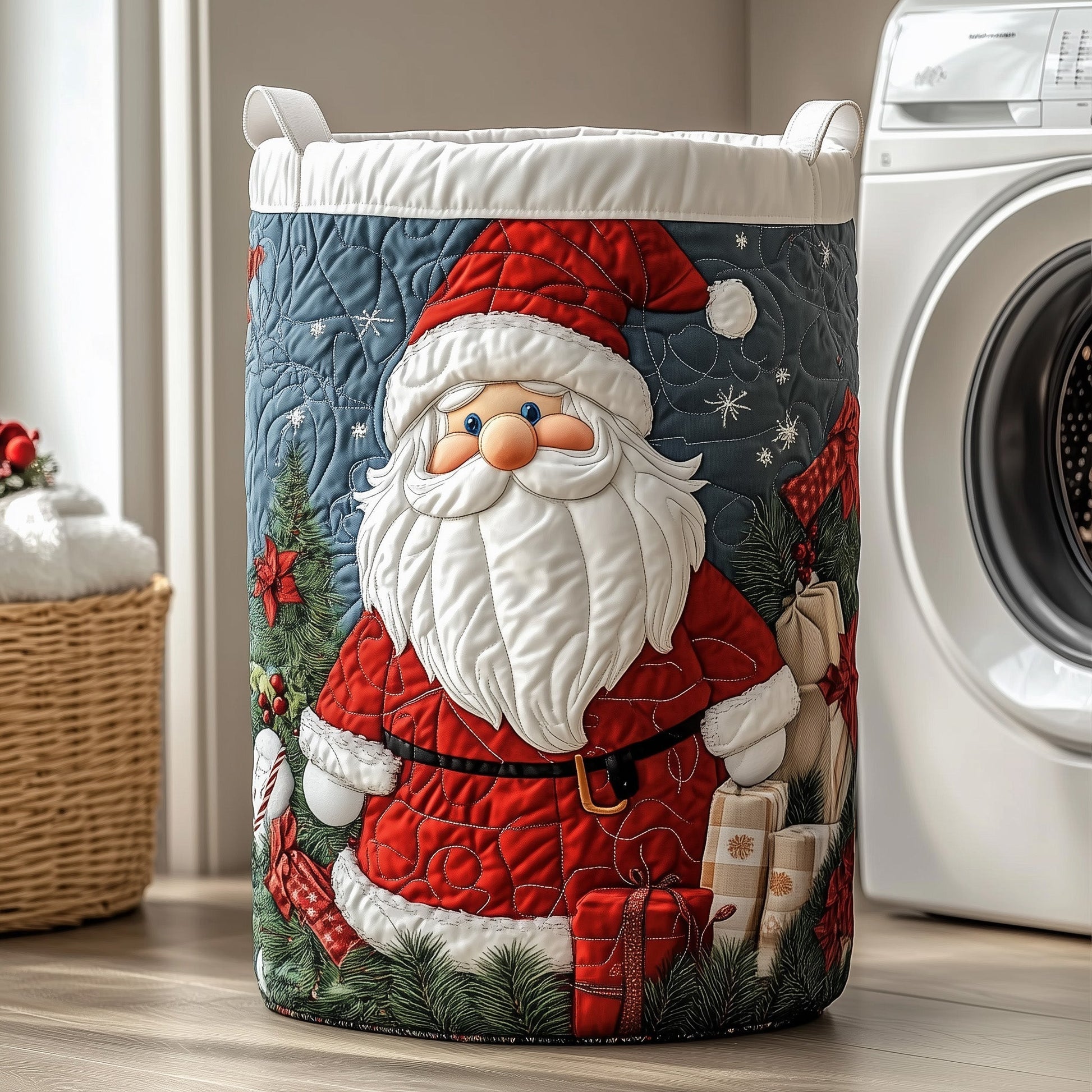 Santa Claus Gnome Quilted Tote