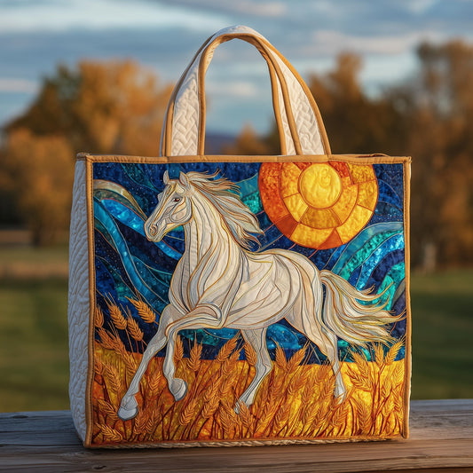 The Stained Glass Horse Quilted Tote