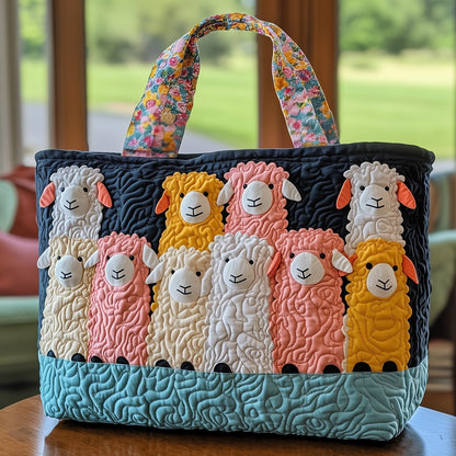 The Cheerful Sheep Quilted Tote