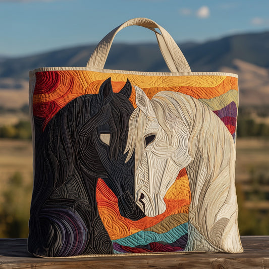 The Horse Pair Quilted Tote