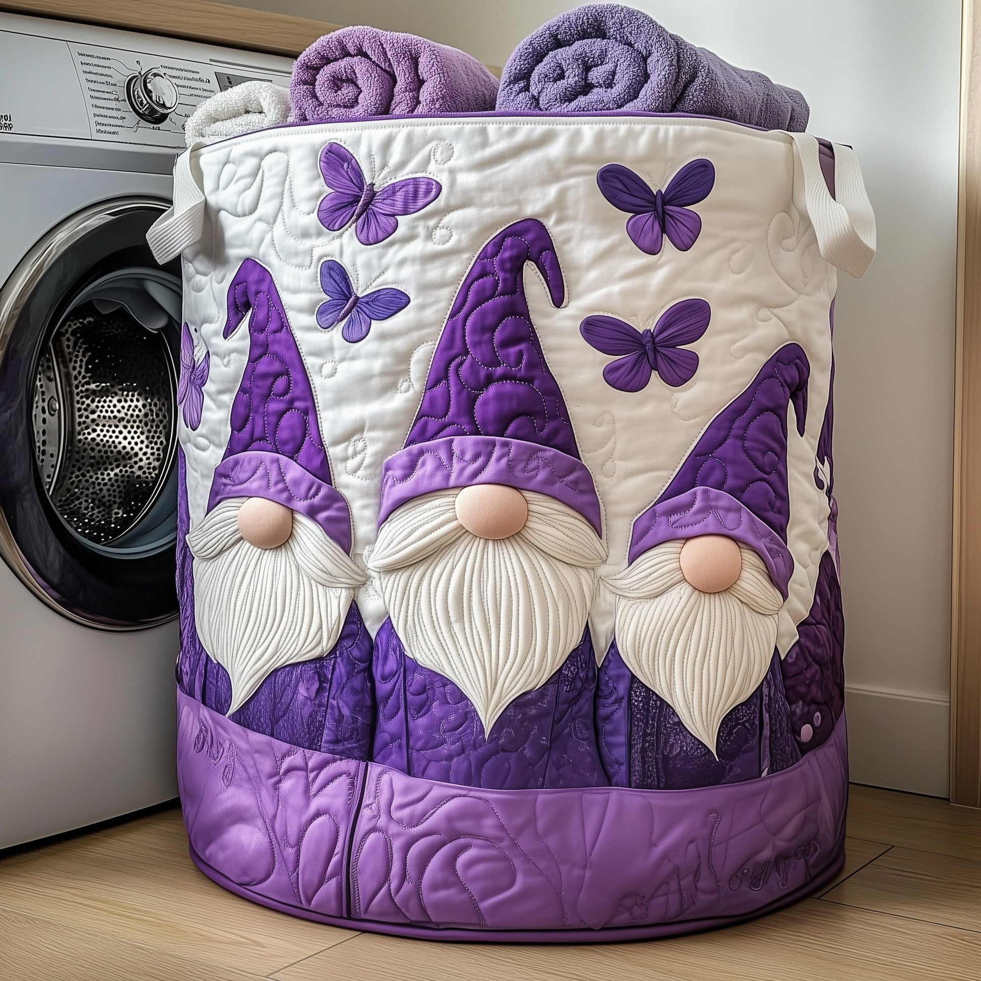 The Gnome Quilted Laundry Basket Tote M343
