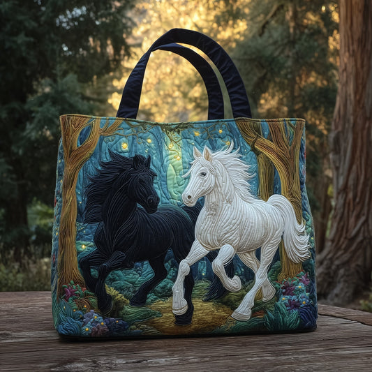 The Woodland Horses Quilted Tote