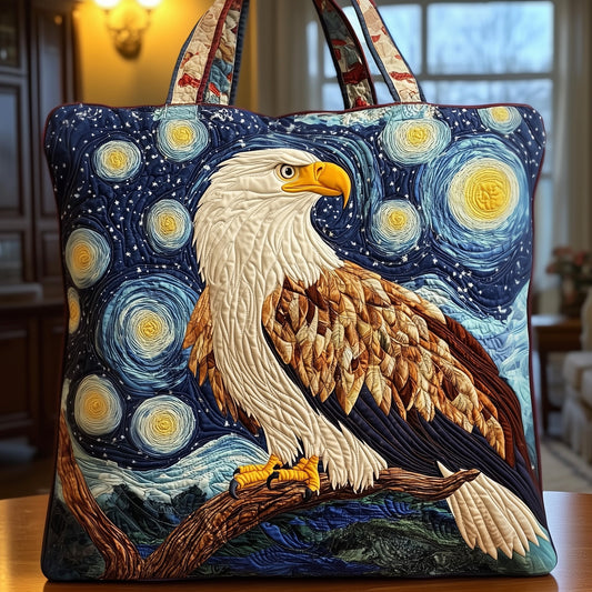 Eagle Starry Sky Quilted Tote