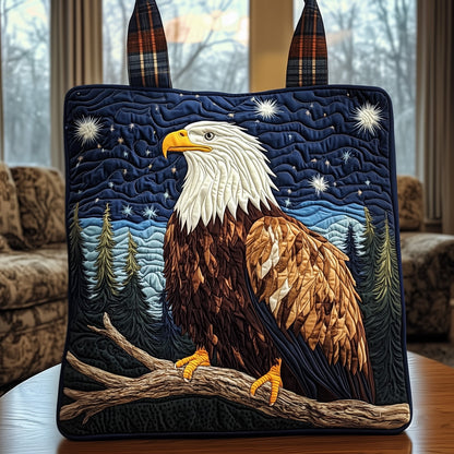 Eagle On Branch Quilted Tote