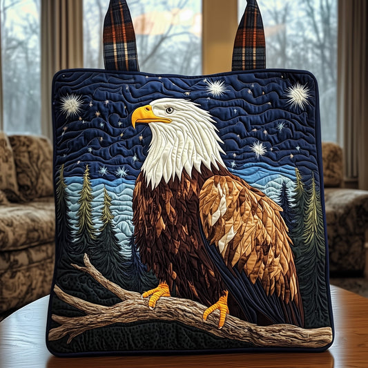 Eagle On Branch Quilted Tote
