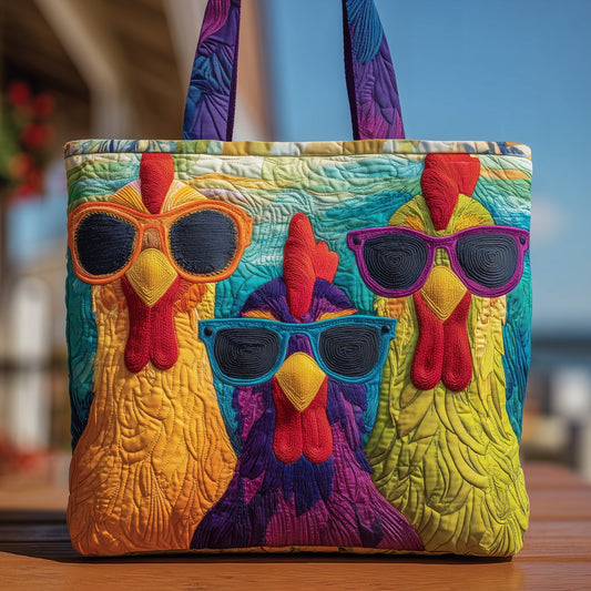 The Sunglasses Chicken Quilted Tote