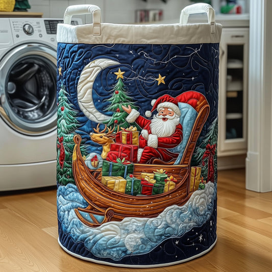 The Santa Claus Quilted Laundry Basket Tote