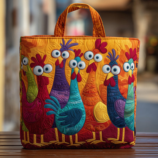 Everyday Chicken Quilted Tote Bag