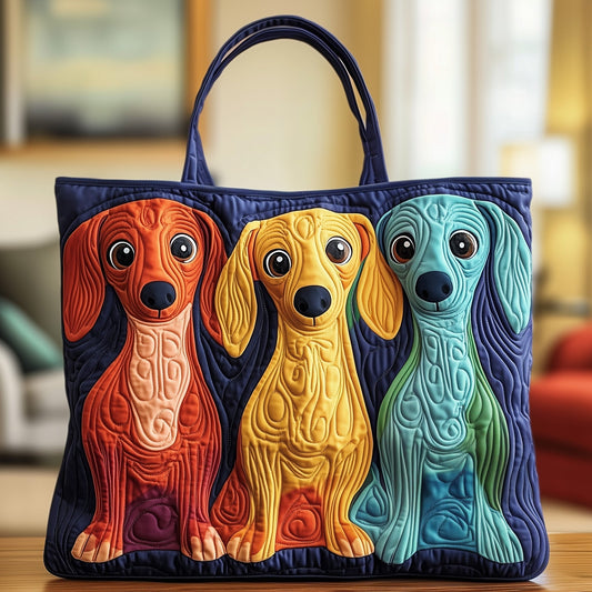 Everyday Dachshund Quilted Tote Bag