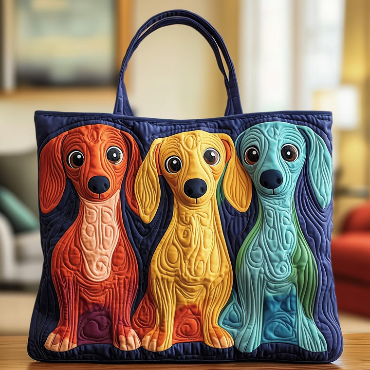 Everyday Dachshund Quilted Tote Bag