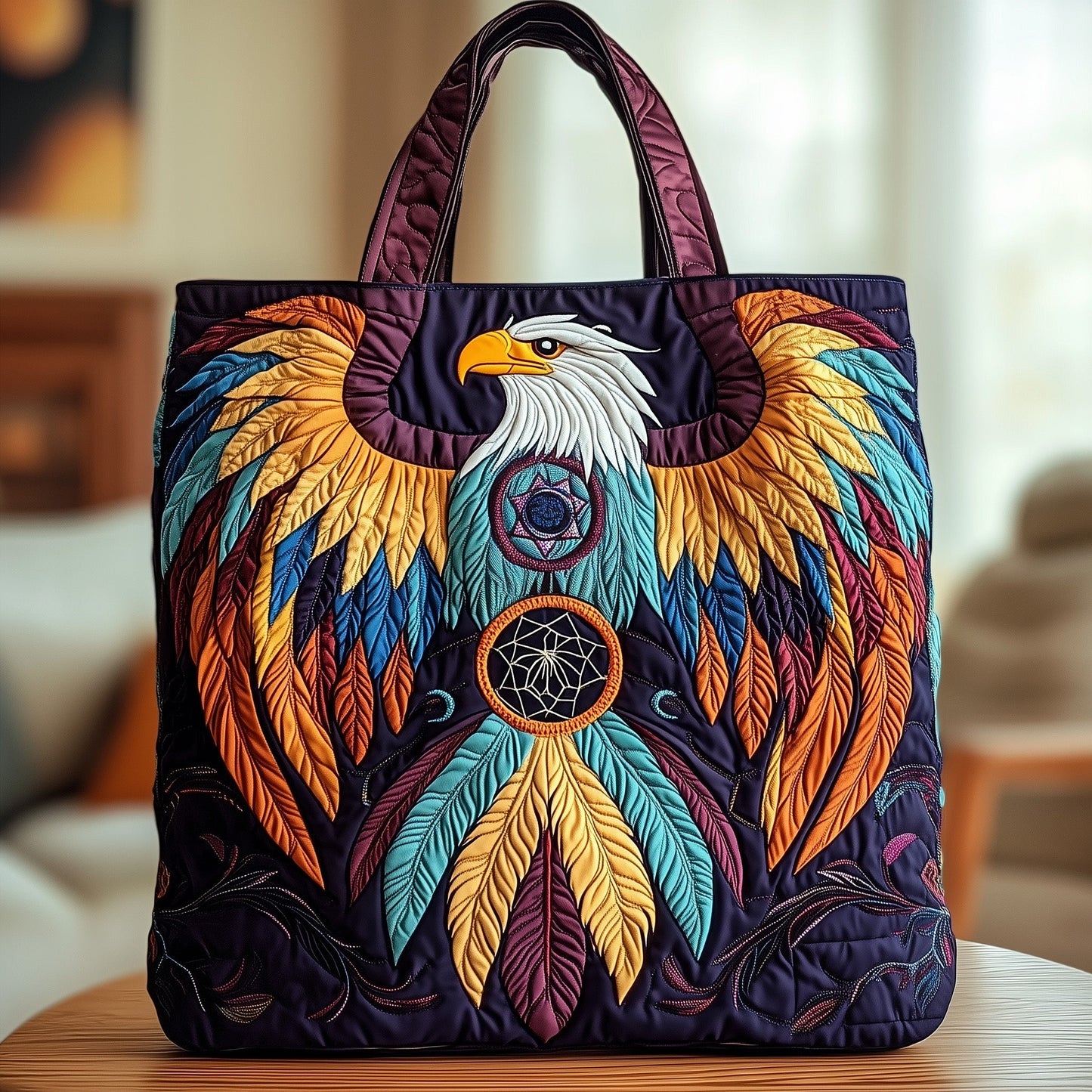 The Native Eagle Quilted Tote