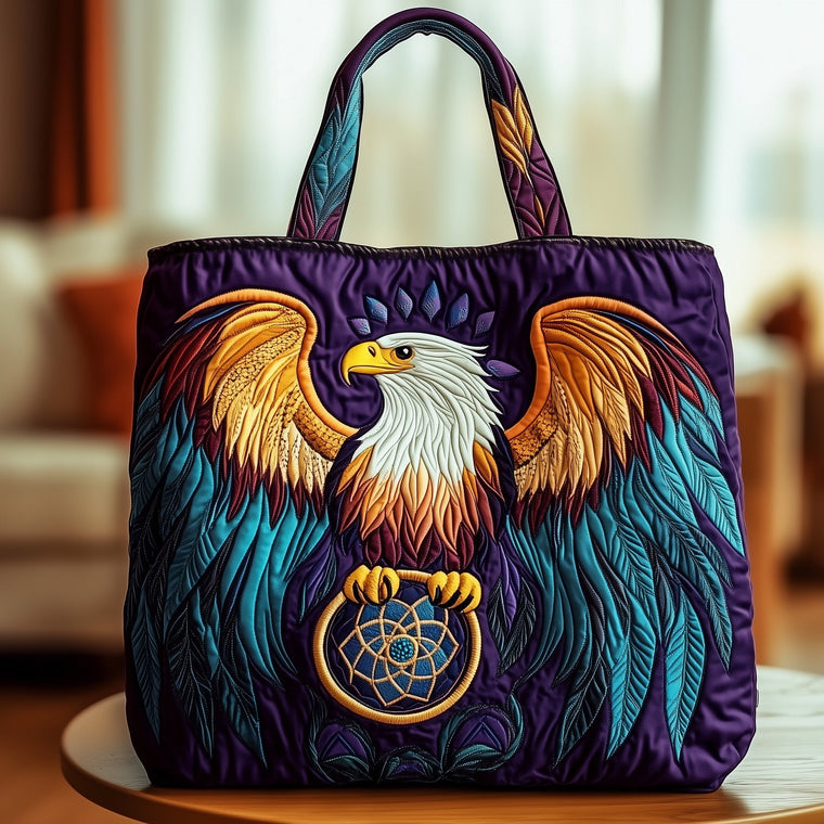 Native American Eagle Quilted Tote