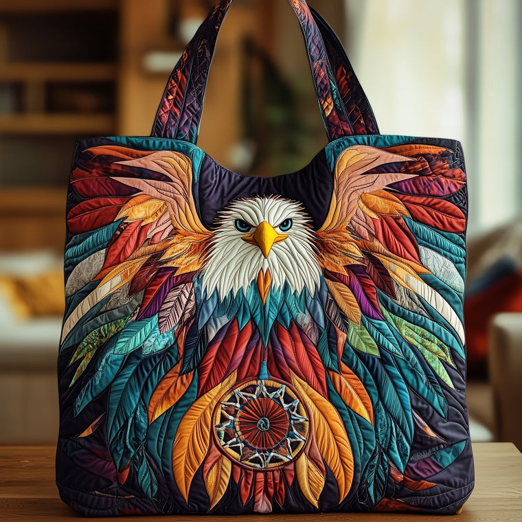 Eagle Feather Wings Quilted Tote