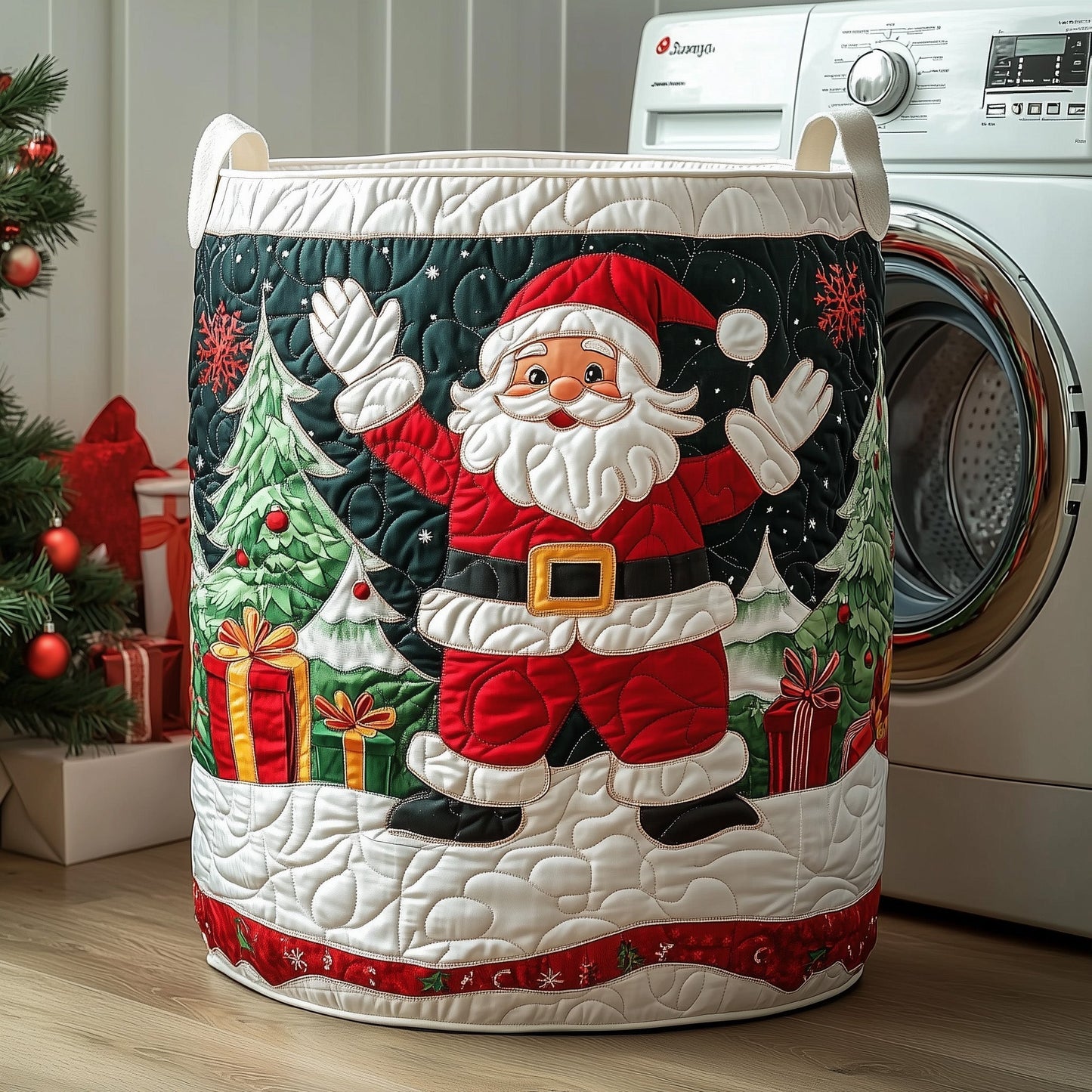 Christmas Santa Claus Quilted Tote