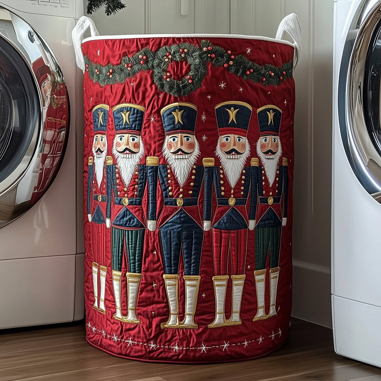 The Christmas Nutcracker Quilted Laundry Basket Tote M484
