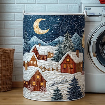 The Christmas Village Quilted Laundry Basket Tote M490