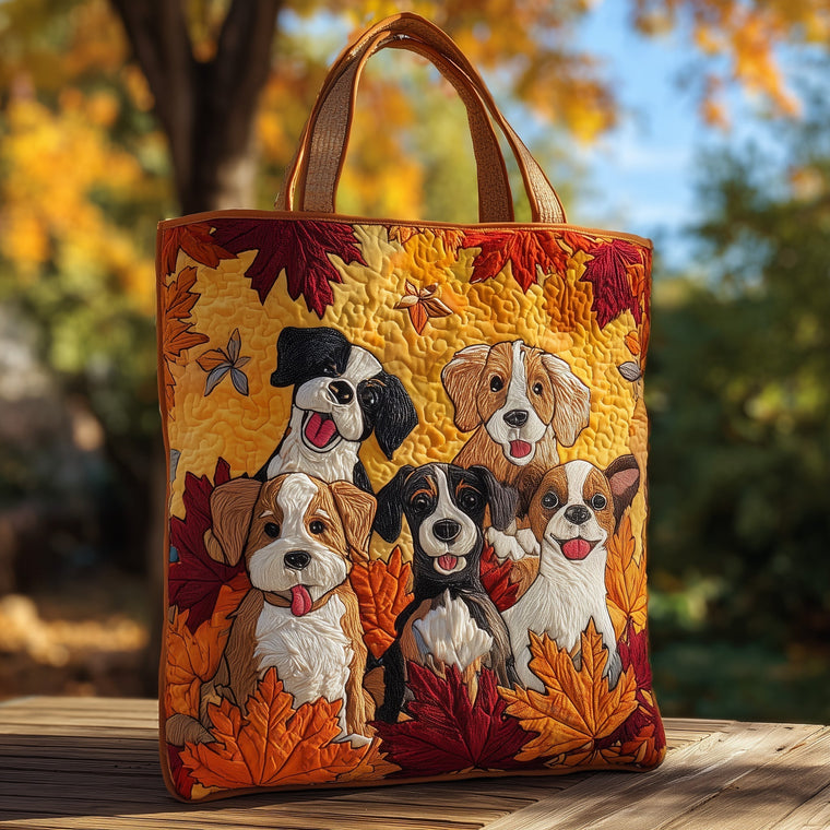 The Autumn Dogs Quilted Tote