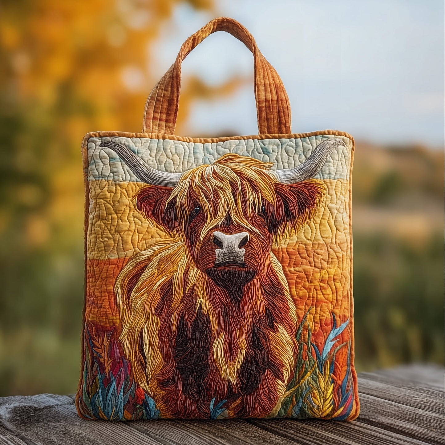 Highland Cow Portrait Tote Bag