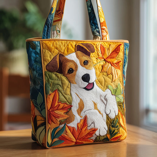 The Autumn Jack Russell Quilted Tote