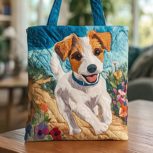 Jack Russell Dog Quilted Tote