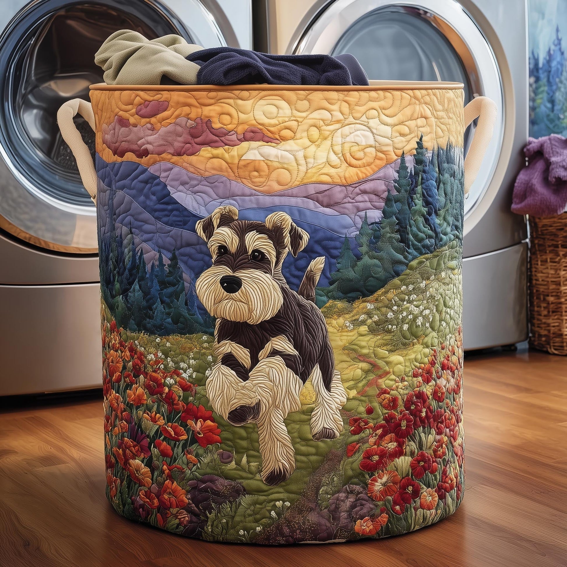 Adorable Schnauzer Laundry Tote Bag