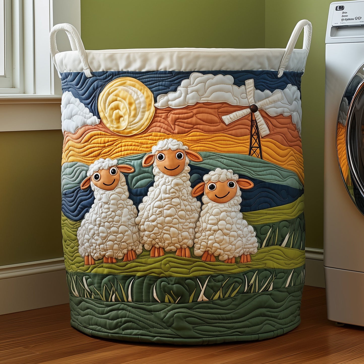Adorable Sheep Laundry Tote Bag