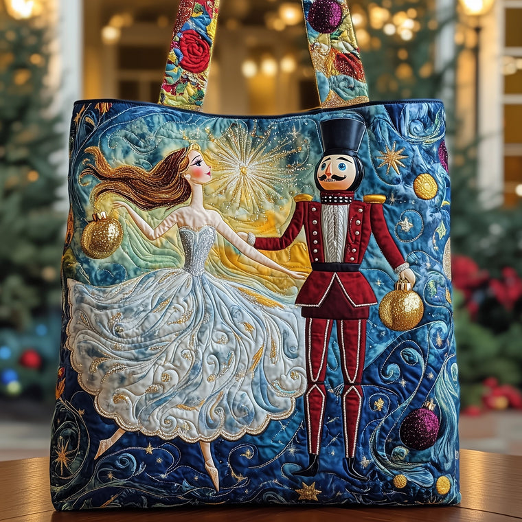 Nutcracker Ballet Scene Quilted Tote