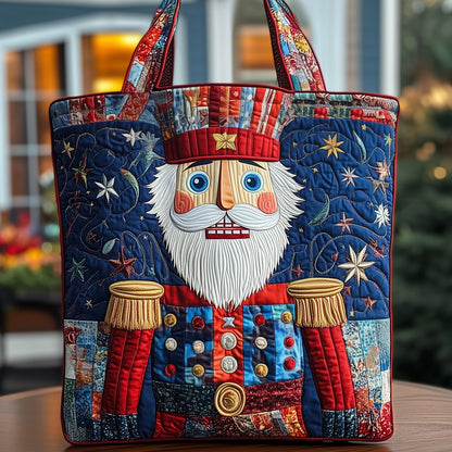 Nutcracker Face Stars Quilted Tote